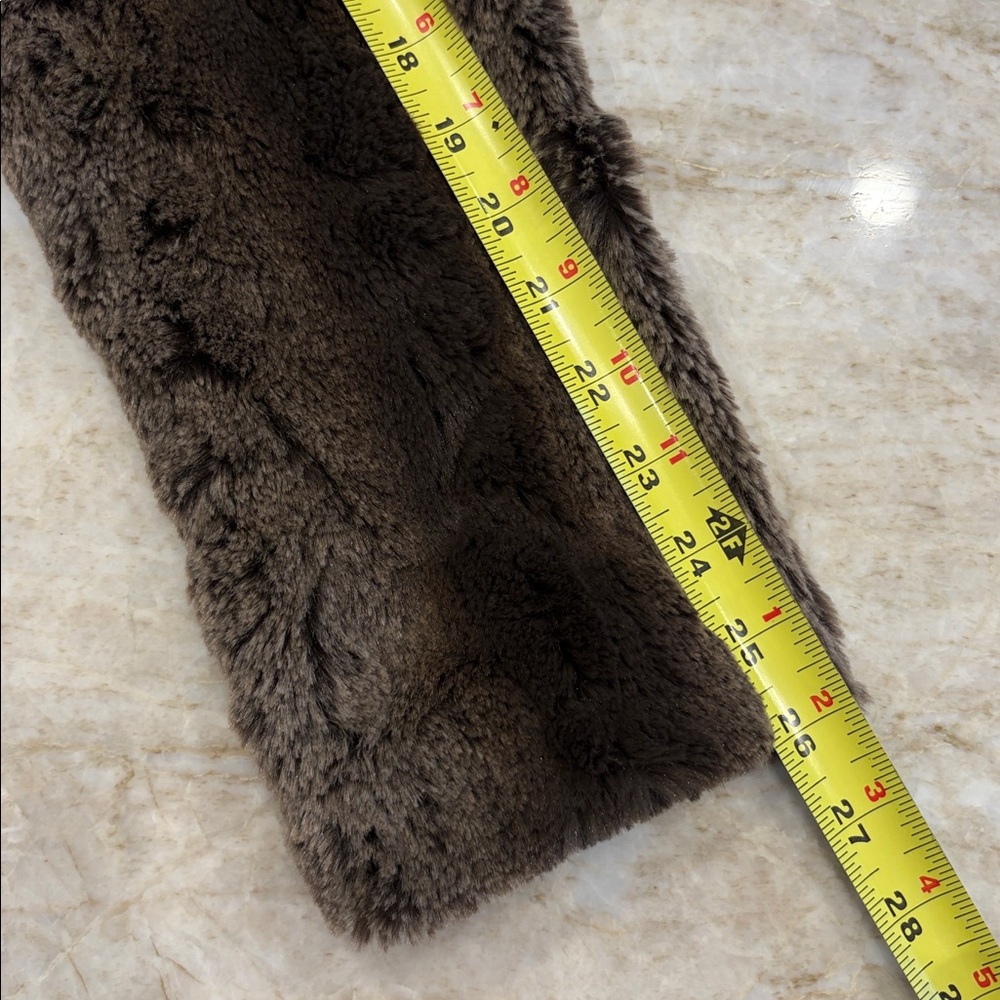 Betsey Johnson Brown/Tan Faux‎ Fur Teddy Coat Size M Lined Hook Eye Closure - Picture 9 of 14